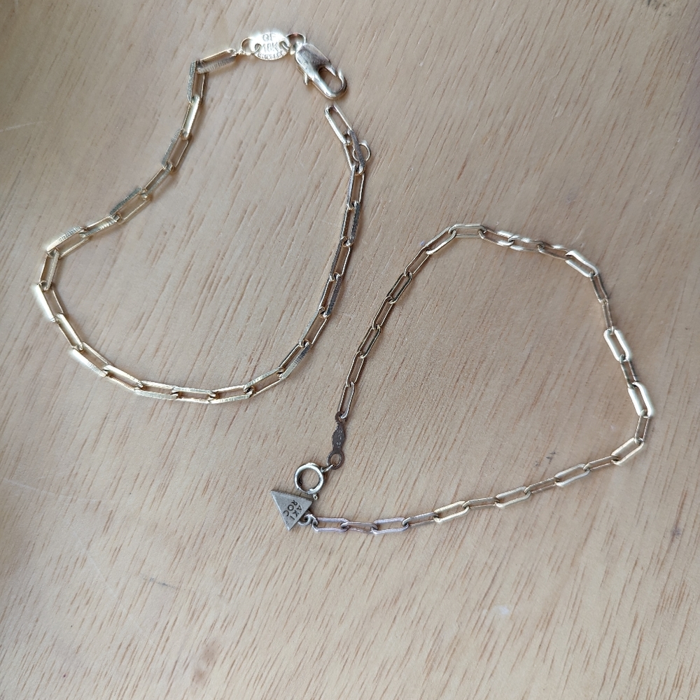 Paperclip bracelet 14k 18k